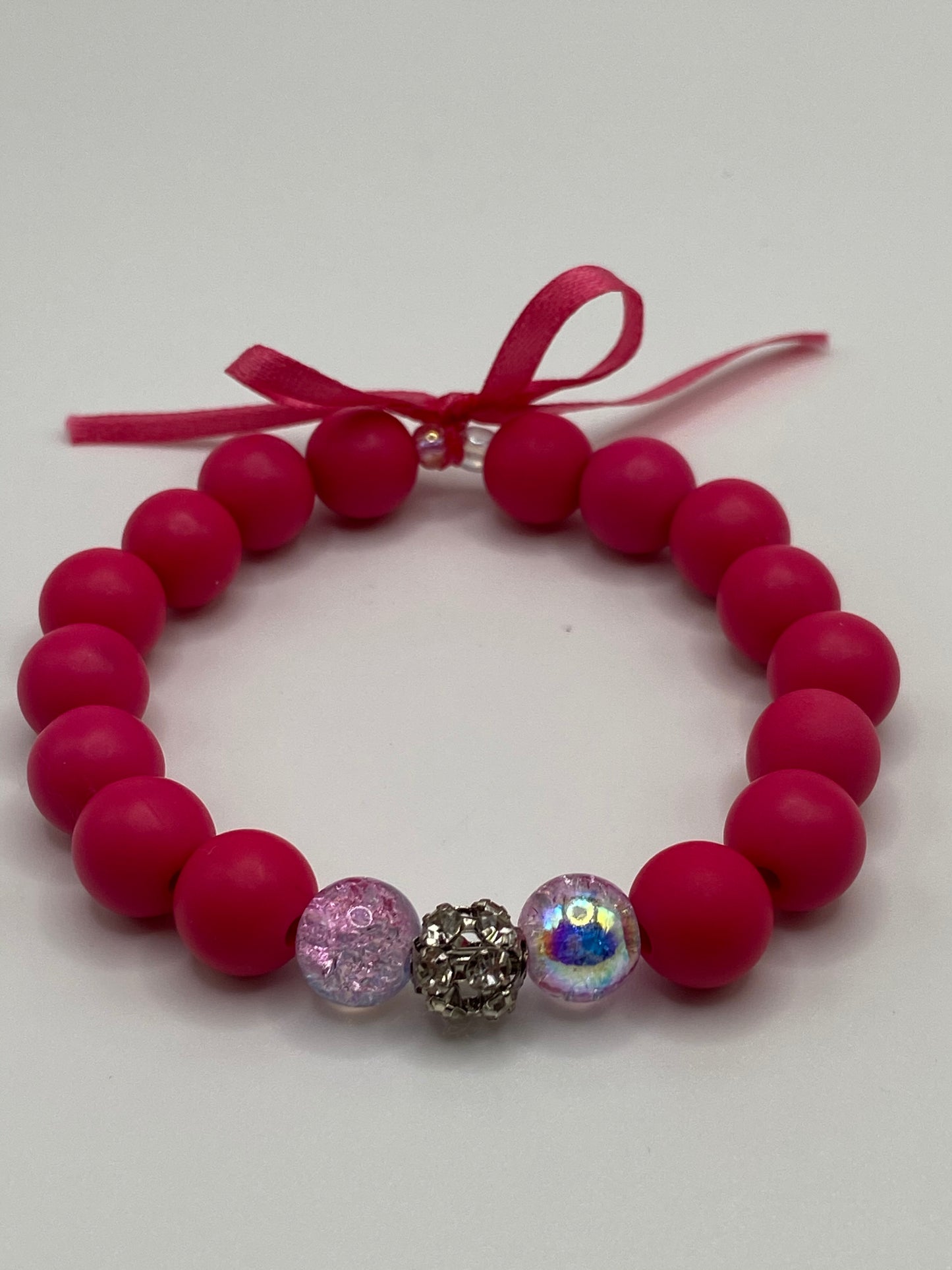 Children's Bling Thin Ribbon Bracelet ( Touched By Promise)