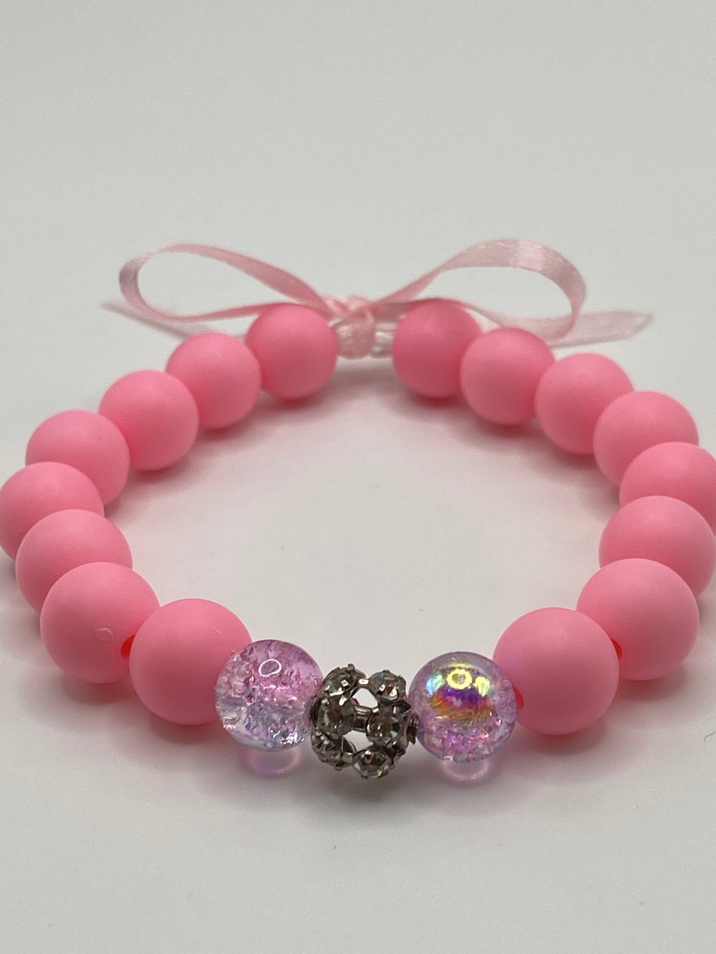 Children's Bling Thin Ribbon Bracelet ( Touched By Promise)