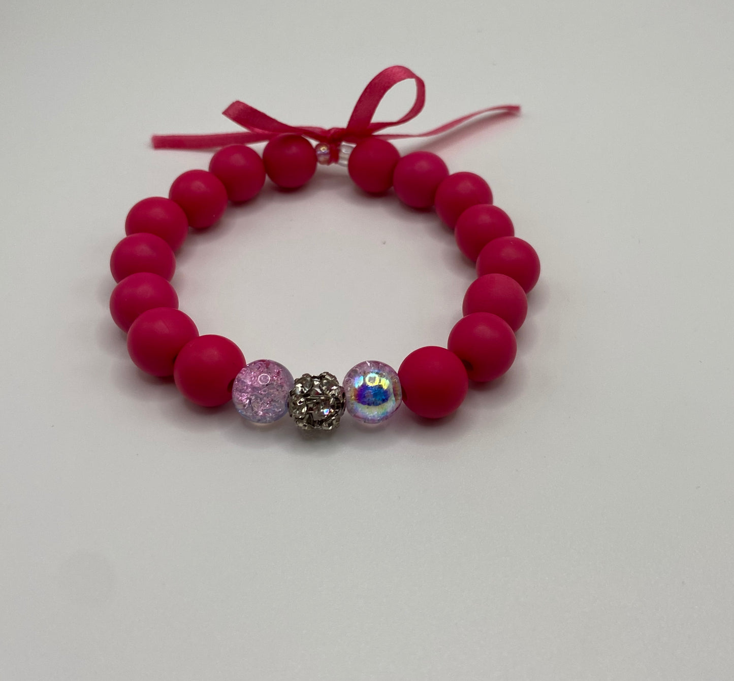 Children's Bling Thin Ribbon Bracelet ( Touched By Promise)