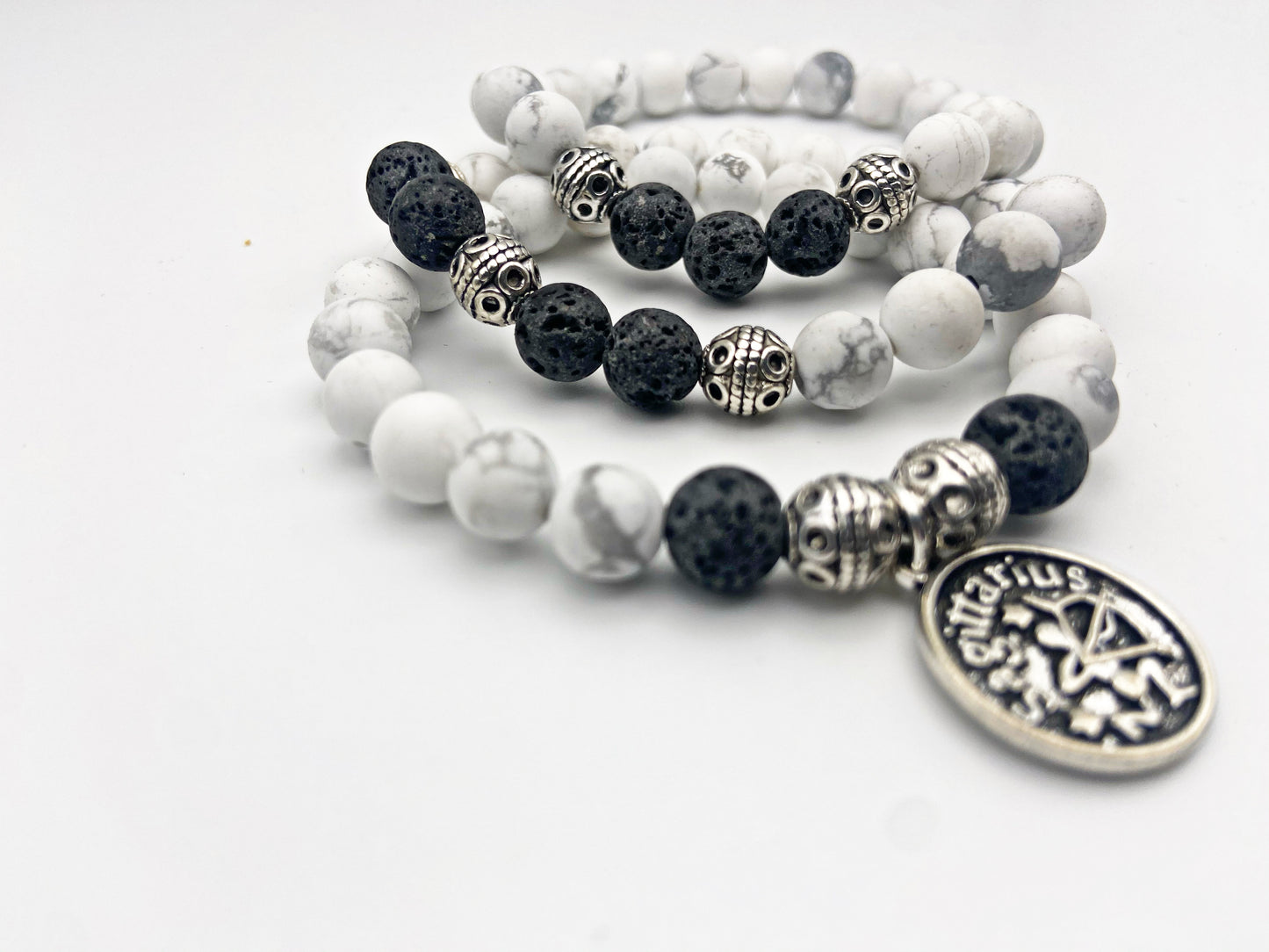 White Howlite Zodiac Aromatherapy Diffuser Bracelet