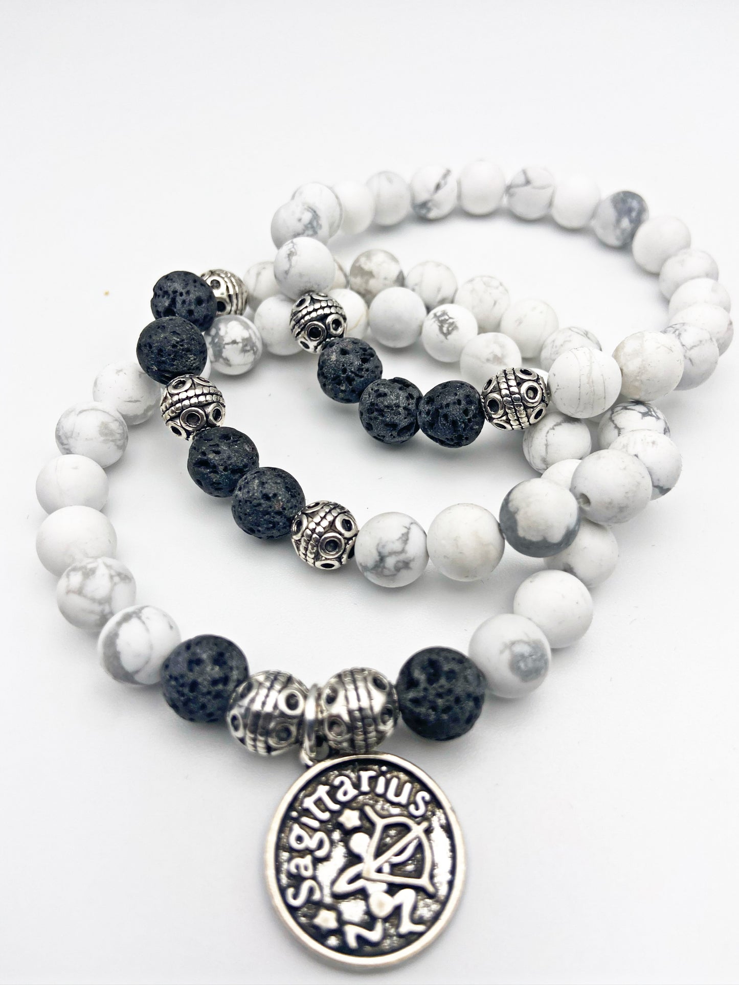 White Howlite Zodiac Aromatherapy Diffuser Bracelet