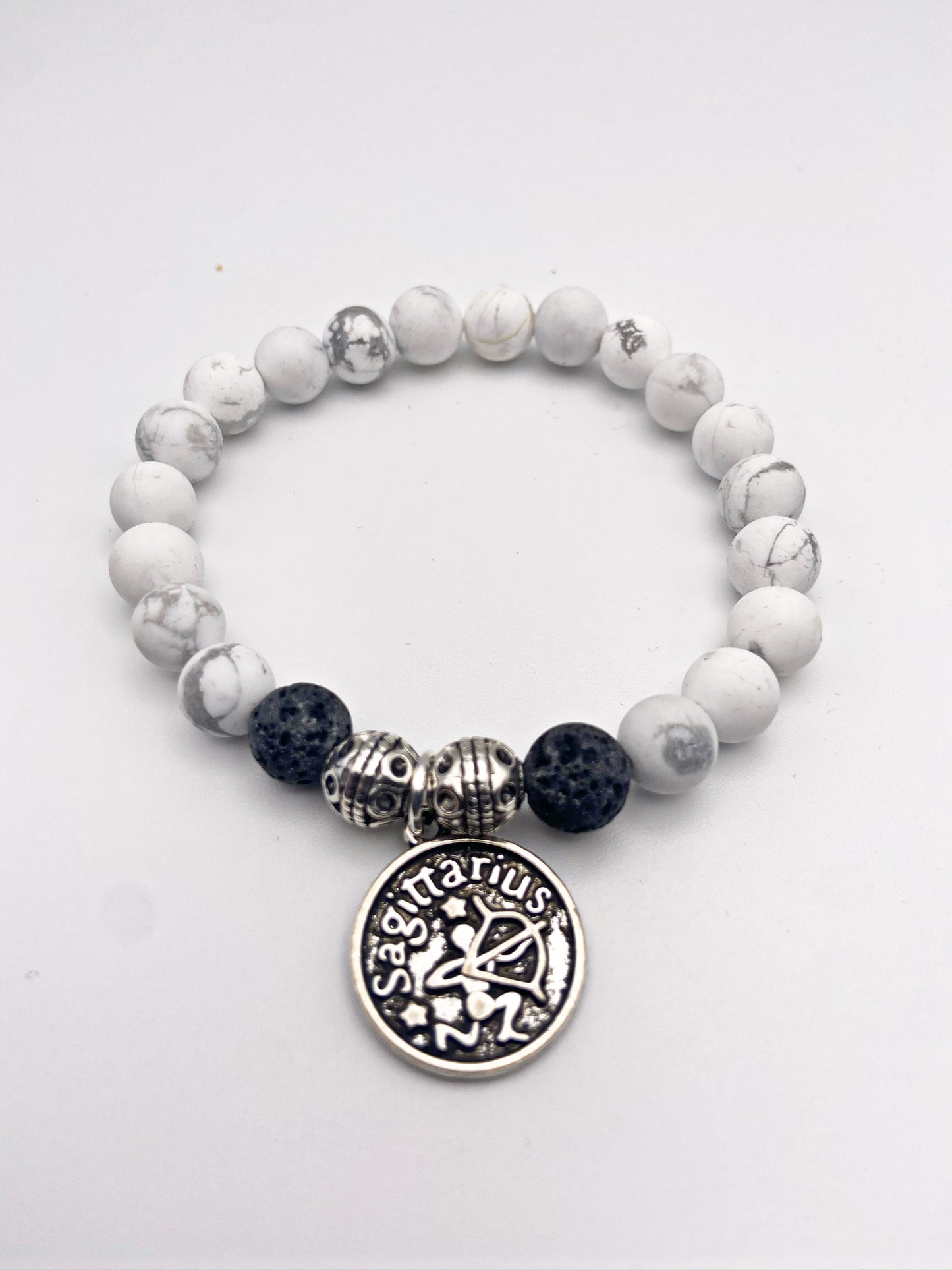 White Howlite Zodiac Aromatherapy Diffuser Bracelet